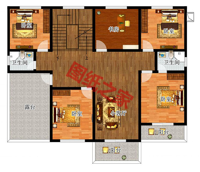 農(nóng)村30萬別墅款式圖片及設(shè)計(jì)圖，耐看又實(shí)用的二層小別墅！