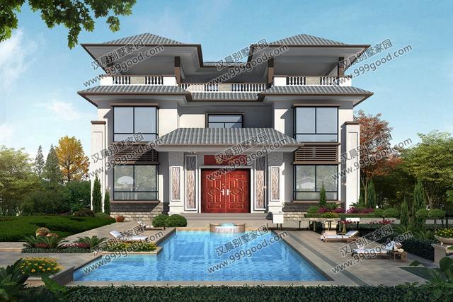 中風(fēng)格三層別墅戶型圖，這就是未來(lái)最漂亮的農(nóng)村房屋