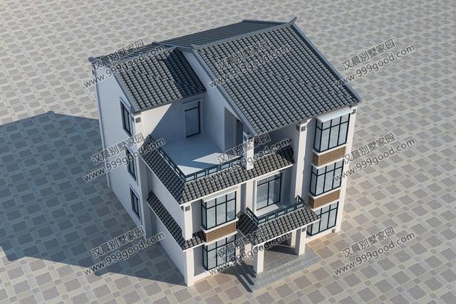 中風(fēng)格三層別墅戶型圖，這就是未來(lái)最漂亮的農(nóng)村房屋