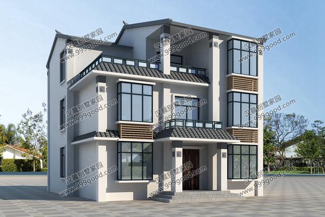 中風(fēng)格三層別墅戶型圖，這就是未來(lái)最漂亮的農(nóng)村房屋