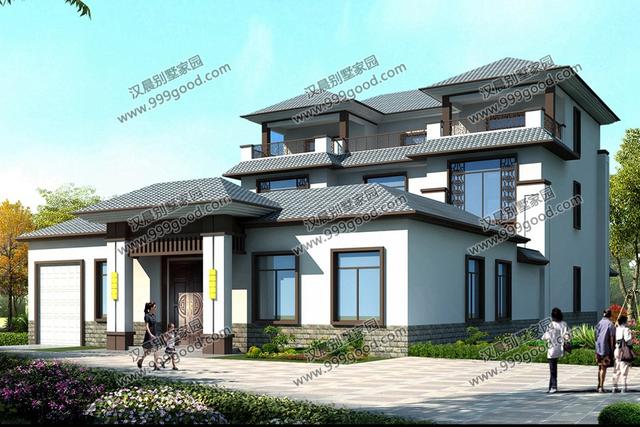 自建房造價(jià)是多少？這3套新中式帶庭院別墅設(shè)計(jì)給你答案！