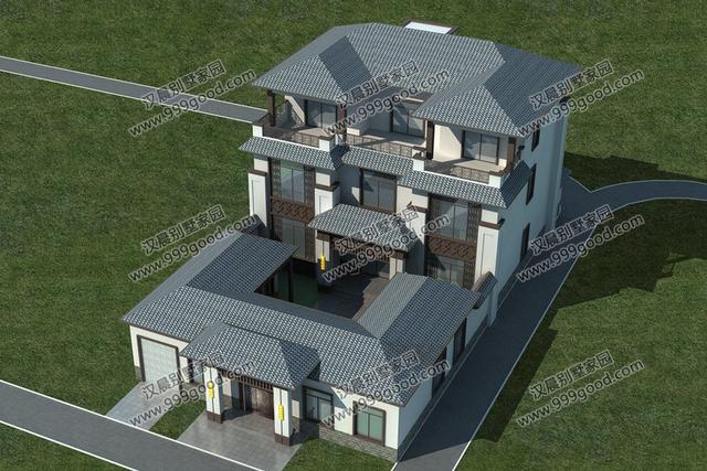 自建房造價(jià)是多少？這3套新中式帶庭院別墅設(shè)計(jì)給你答案！