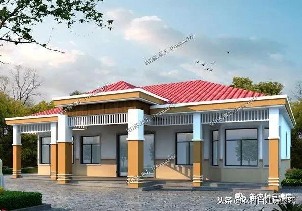 5套農(nóng)村一層別墅設(shè)計圖，10萬15萬20萬就能建好，你看中哪款了