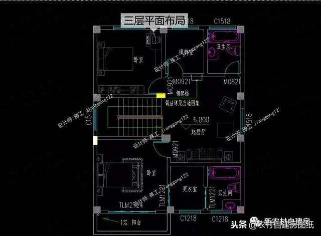 宅基地只有9×13米，這3套三層、三層半別墅設(shè)計(jì)都非常漂亮劃算
