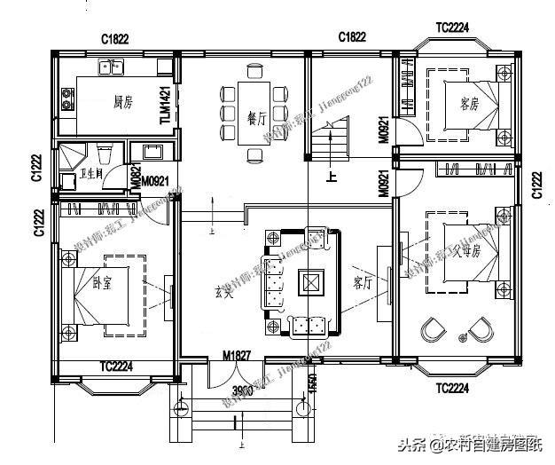 從這4套別墅設(shè)計(jì)中就能看出南北差異，第3套南北都可建