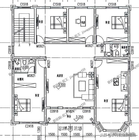 從這4套別墅設(shè)計(jì)中就能看出南北差異，第3套南北都可建