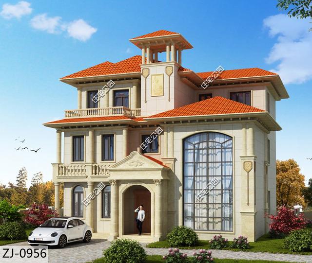 歐式三層別墅設(shè)計(jì)圖，健身房陽(yáng)臺(tái)全都有，這樣的房子最適合生活