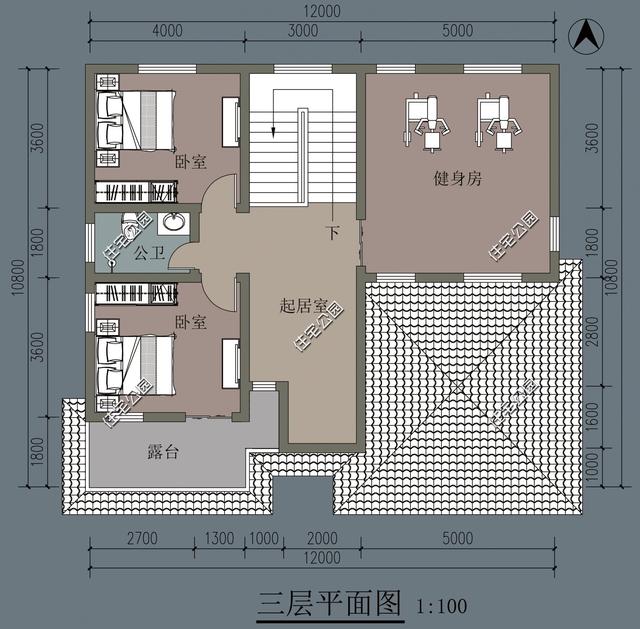 歐式三層別墅設(shè)計(jì)圖，健身房陽(yáng)臺(tái)全都有，這樣的房子最適合生活