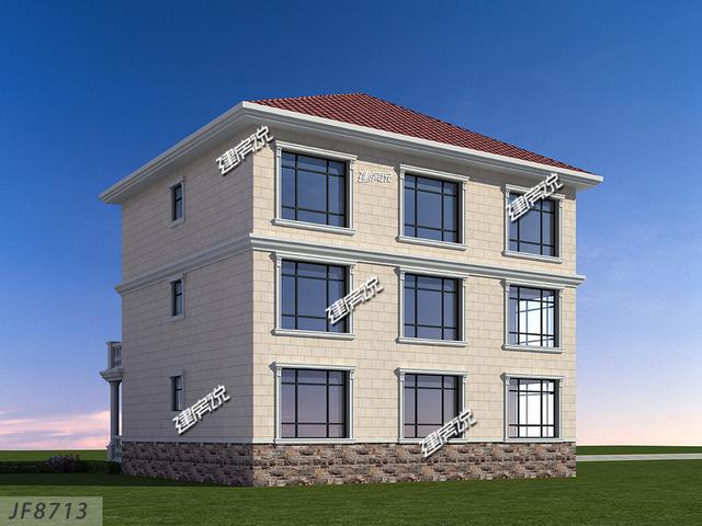 簡單大氣的歐式三層別墅設(shè)計圖，占地方正，好戶型越住越有錢