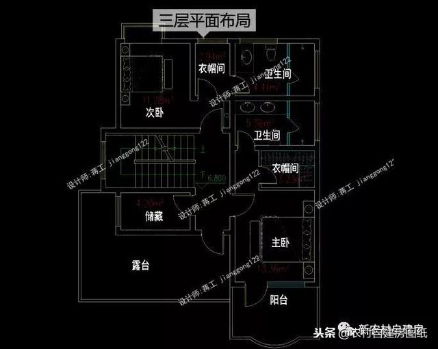 7套100平左右的農(nóng)村別墅設(shè)計圖紙，4套二層3套三層，小戶型精致實用！