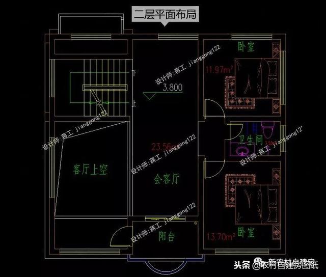 7套100平左右的農(nóng)村別墅設(shè)計圖紙，4套二層3套三層，小戶型精致實用！