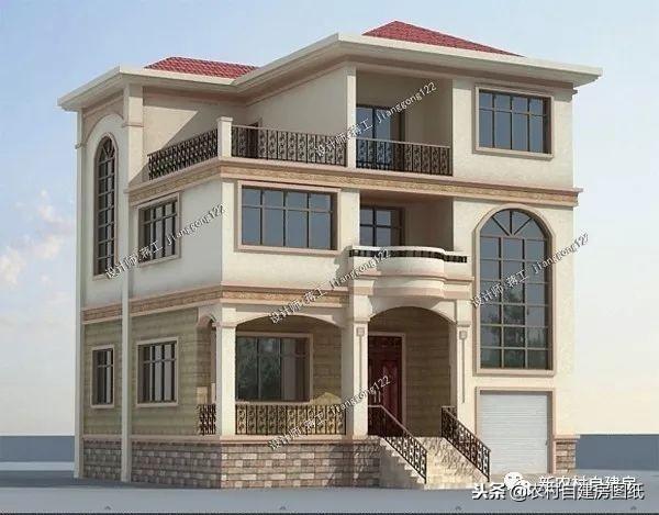 7套100平左右的農(nóng)村別墅設(shè)計圖紙，4套二層3套三層，小戶型精致實用！