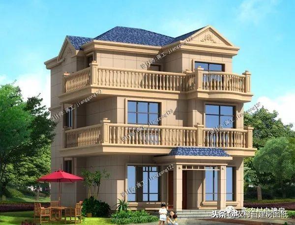 7套100平左右的農(nóng)村別墅設(shè)計圖紙，4套二層3套三層，小戶型精致實用！