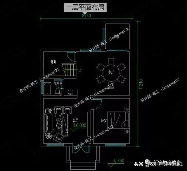 7套100平左右的農(nóng)村別墅設(shè)計圖紙，4套二層3套三層，小戶型精致實用！
