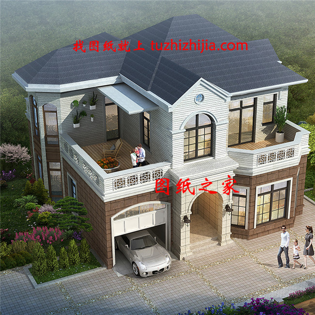 新農(nóng)村自建二層小樓圖，時尚大方，外型精美，室內(nèi)布局也很贊