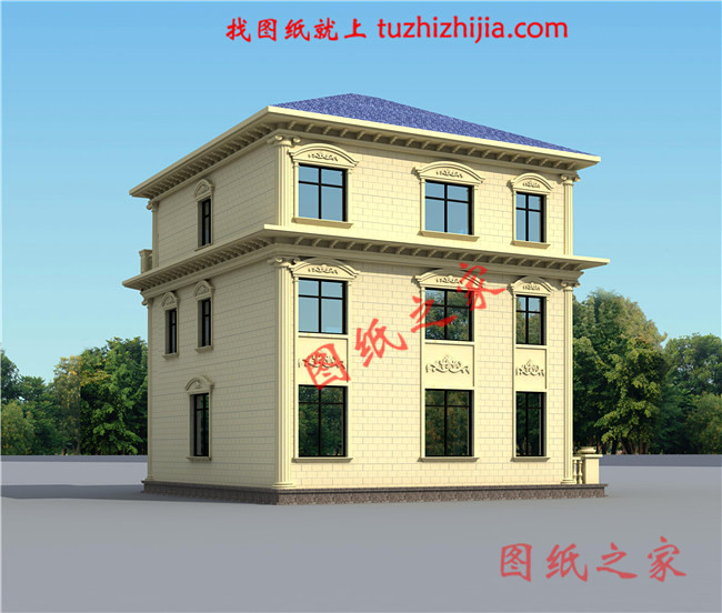 2024年新款別墅外觀圖三層戶型設(shè)計(jì)，適合人口較多的家庭修建！