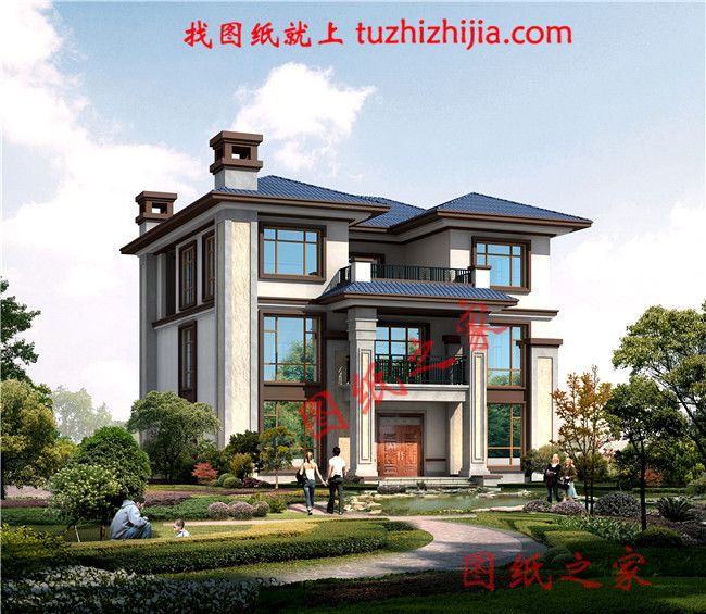 2024年新款別墅外觀圖三層戶型設(shè)計(jì)，適合人口較多的家庭修建！