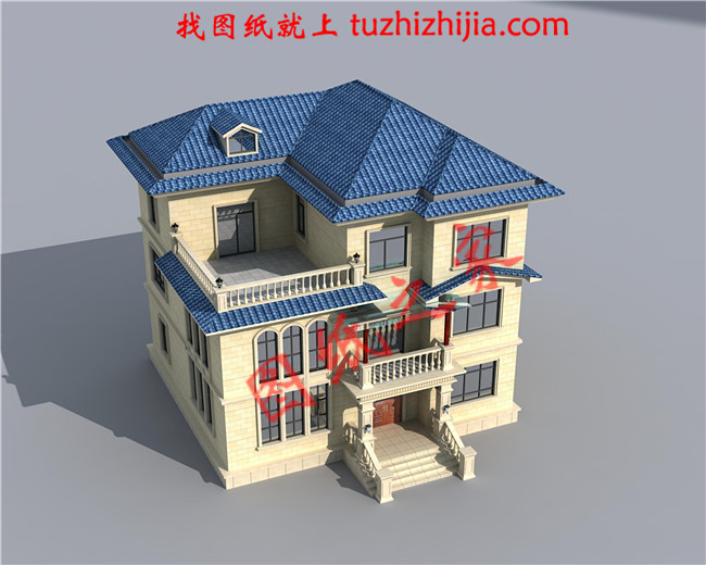 2024年新款別墅外觀圖三層戶型設(shè)計(jì)，適合人口較多的家庭修建！