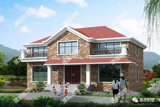 外觀非常漂亮的農(nóng)村二層自建房設計，主體25萬，絕對的物有超值