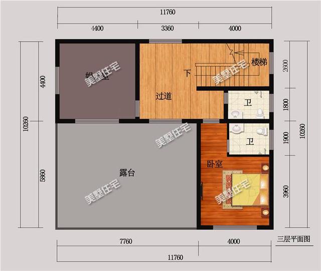 11x10米三層別墅設(shè)計(jì)圖紙，外觀大氣時(shí)尚，建起來就是高富帥！