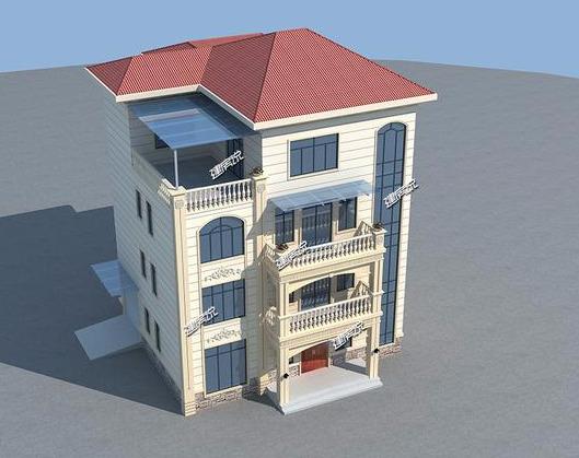 歐式豪華四層別墅設計圖，外型非常漂亮，建一棟在村里絕對拉風