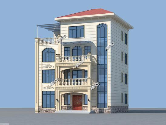 歐式豪華四層別墅設計圖，外型非常漂亮，建一棟在村里絕對拉風