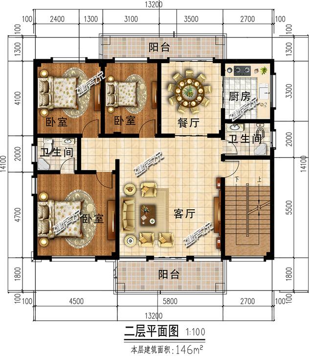 歐式豪華四層別墅設計圖，外型非常漂亮，建一棟在村里絕對拉風