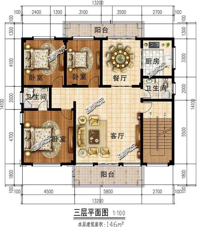 歐式豪華四層別墅設計圖，外型非常漂亮，建一棟在村里絕對拉風