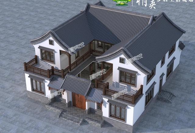 適合農(nóng)村大家庭建造的四合院別墅設(shè)計圖，顏值高造價低，非常經(jīng)濟實用！