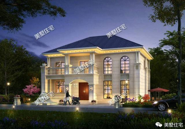 8套新農村小二層別墅設計圖，設計都帶陽臺，毛坯造價30萬左右