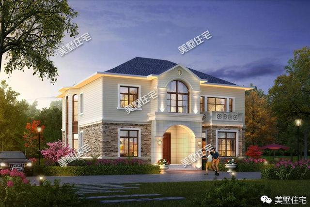 8套新農村小二層別墅設計圖，設計都帶陽臺，毛坯造價30萬左右