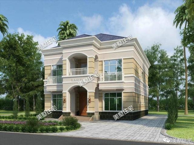 8套新農村小二層別墅設計圖，設計都帶陽臺，毛坯造價30萬左右