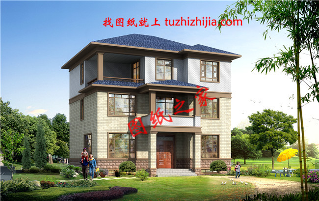 2019新款新式農(nóng)村50萬(wàn)三層別墅圖片，帶地下室，美觀大氣