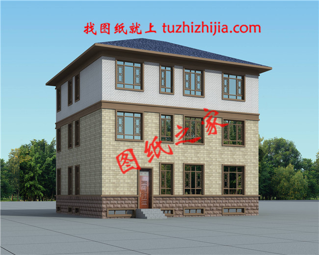 2019新款新式農(nóng)村50萬(wàn)三層別墅圖片，帶地下室，美觀大氣