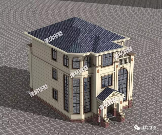 三層帶地下室樓房設(shè)計圖，外觀精致漂亮，是大戶人家！