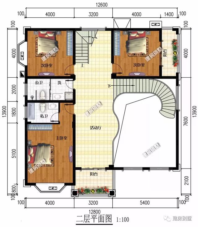 兩棟復(fù)式歐式風(fēng)格三層別墅，第一款帶旋轉(zhuǎn)樓梯，很大氣。