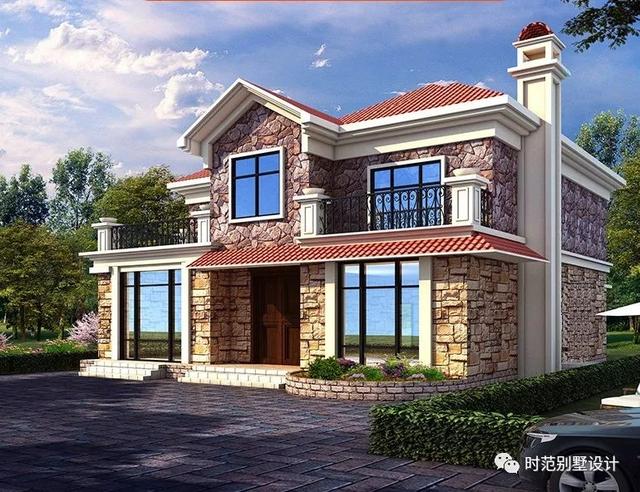 二層歐式小戶型別墅設(shè)計(jì)圖，洋氣又耐看，6室3廳，適合農(nóng)村自建。