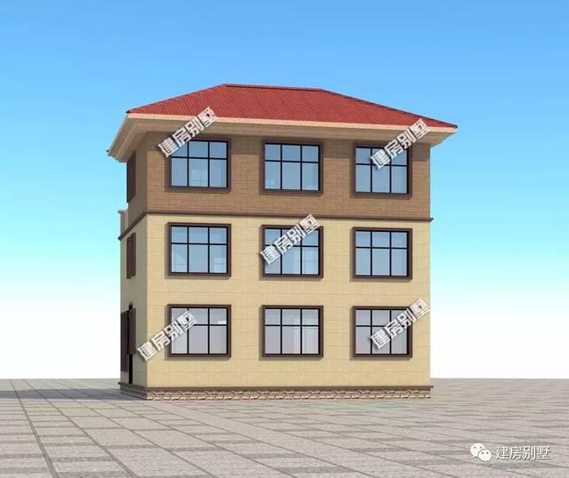 124平三層農(nóng)村小洋樓設(shè)計(jì)圖，家人住的好，生活才更有奔頭