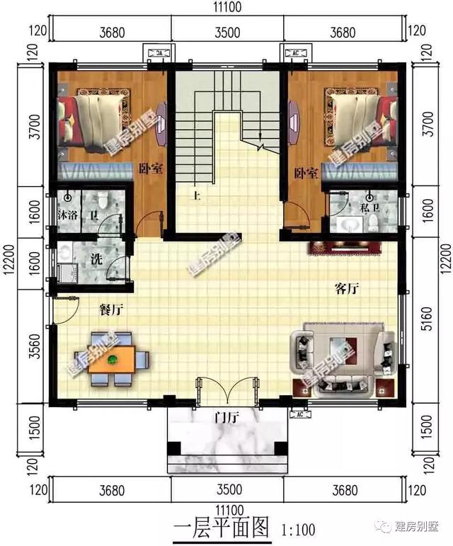 124平三層農(nóng)村小洋樓設(shè)計(jì)圖，家人住的好，生活才更有奔頭