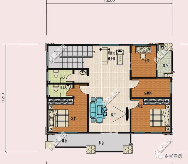 136平農(nóng)村三層別墅，經(jīng)典時尚，優(yōu)雅別致，是熙攘人群中的心靈療養(yǎng)院！