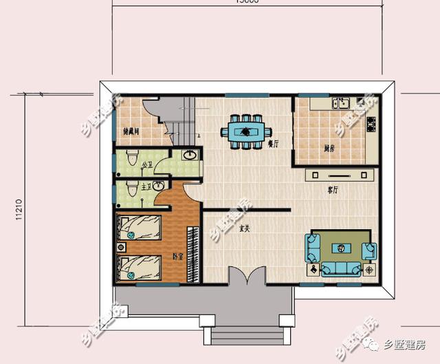 136平農(nóng)村三層別墅，經(jīng)典時尚，優(yōu)雅別致，是熙攘人群中的心靈療養(yǎng)院！