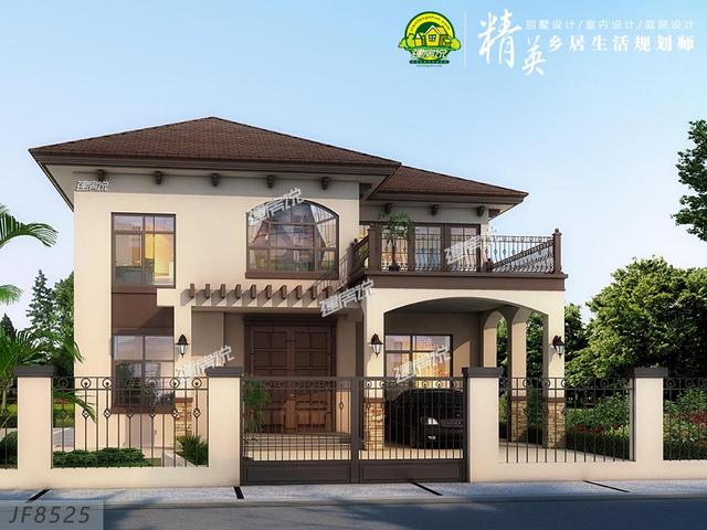 二層精致鄉(xiāng)村別墅，帶有院子和車庫(kù)，30萬就能享受庭院生活！