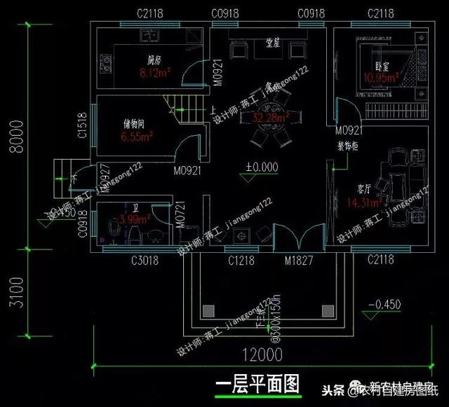 6套140平以內(nèi)的農(nóng)村三層別墅設(shè)計(jì)圖，戶型趕緊選好了，明年就開工建房吧。