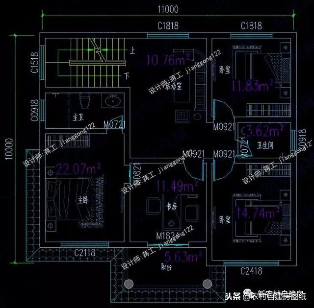 6套140平以內(nèi)的農(nóng)村三層別墅設(shè)計(jì)圖，戶型趕緊選好了，明年就開工建房吧。