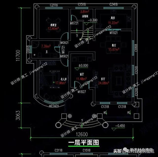 6套140平以內(nèi)的農(nóng)村三層別墅設(shè)計(jì)圖，戶型趕緊選好了，明年就開工建房吧。