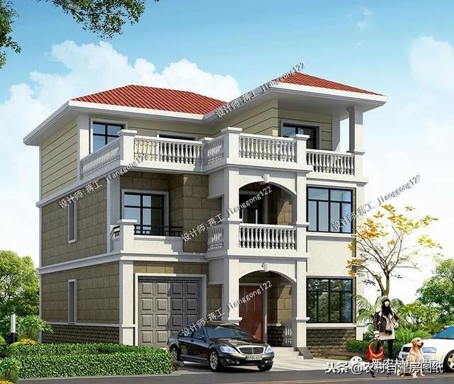 6套140平以內(nèi)的農(nóng)村三層別墅設(shè)計(jì)圖，戶型趕緊選好了，明年就開工建房吧。