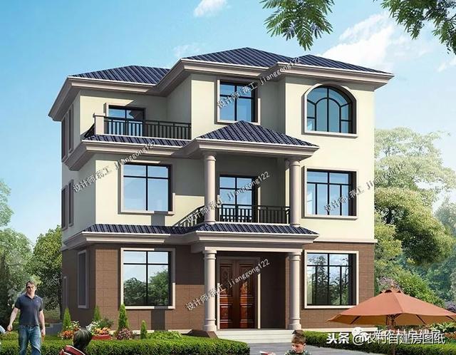 6套140平以內(nèi)的農(nóng)村三層別墅設(shè)計(jì)圖，戶型趕緊選好了，明年就開工建房吧。