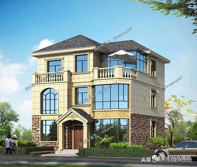 6套140平以內(nèi)的農(nóng)村三層別墅設(shè)計(jì)圖，戶型趕緊選好了，明年就開工建房吧。