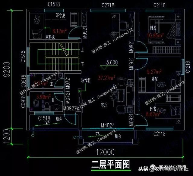 6套140平以內(nèi)的農(nóng)村三層別墅設(shè)計(jì)圖，戶型趕緊選好了，明年就開工建房吧。
