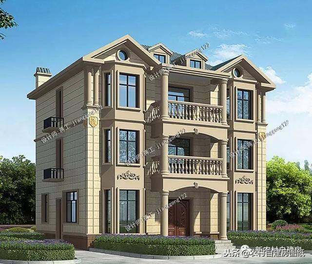 6套140平以內(nèi)的農(nóng)村三層別墅設(shè)計(jì)圖，戶型趕緊選好了，明年就開工建房吧。